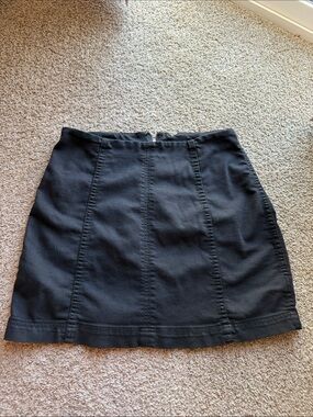 Free people Black Denim Skirt